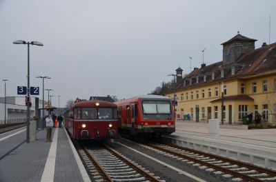 Sonderfahrt nach Willingen am 28.02.2016
Zwischenhalt in Frankenberg und Kreuzung mit 628  - © Frank Trumpold
